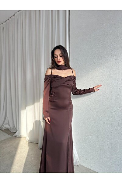 Mooi Butik Olivia Dress 8748 - Bitter Brown