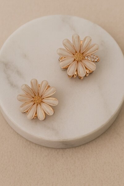 gigigiyim Zircon Stone Detailed Floral Patterned Women's Latch Buckle