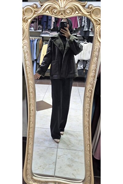 Mintaş معطف جلد فروي