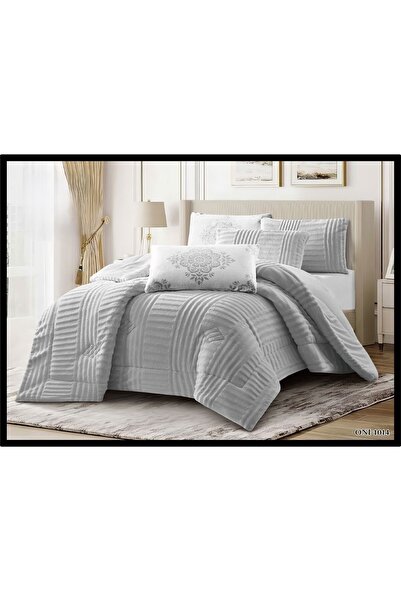 LUXURY Double winter bedspread set, soft velvet faux fur, 6 pieces, fully filled, warm and luxurious, size 260*240 cm