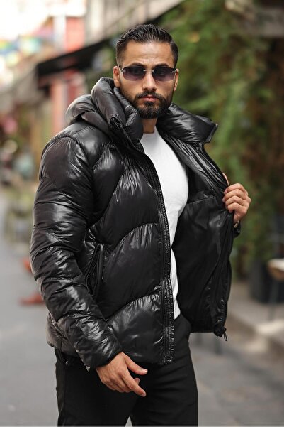 Fashionbox Men's Gel Padding Premium Quality Hooded Zippered Puffer Jacket 44111