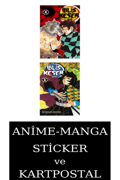 Gerekli Şeyler Yayıncılık İblis Keser 4-5 Manga Seti (2 KİTAP) / Demon Slayer...