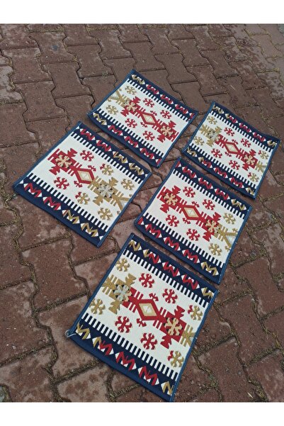 ŞAHMERDANOĞLU 37X40 cm Magnificent Small Rugs, Gift, Car Seat Set V775
