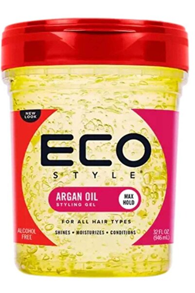 ECO STYLE Argan Oil Styling Gel 32oz - Max Hold, Alcohol-Free, Anti-Frizz