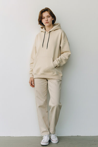 Butik Quality Bol Kalıp Winter Inside Out Fleece-Lined Sweatshirt