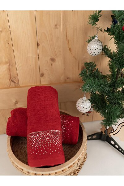 Baveno Cotton 2-Piece 40X70 cm Modern Embroidered Gift Towel & Towel Set