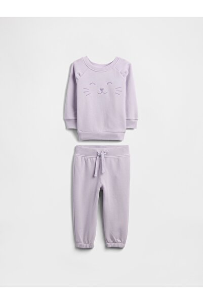 GAP Bebek Lila Fleece Two-Piece Outfit Set