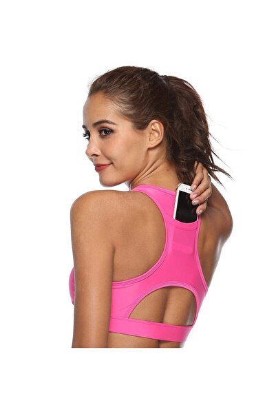 RUBIK حمالة صدر رياضية مع جيب خلفي مبطن قابل للإزالة للجري واليوغا والتمرين ا...