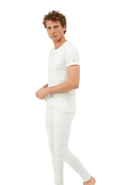 Dagi Men's Thermal Single Top, Round Neck, Short Sleeve, Thermal Underwear 47% Polyester, 47% Viscose, 6% Lycra