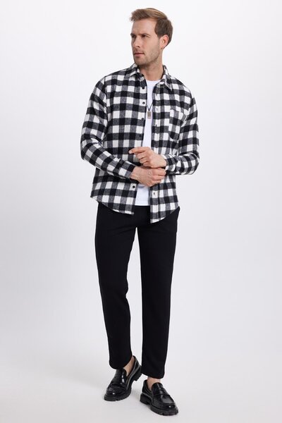 Tudors Ανδρικό εφαρμοστό μαύρο παντελόνι με στενή εφαρμογή με κορδόνια με 3 τσέπες με φαρδύ πόδι