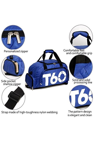 Sport Multifunctional Bag with Shoe Compartment, 45x23x25 cm, Waterproof