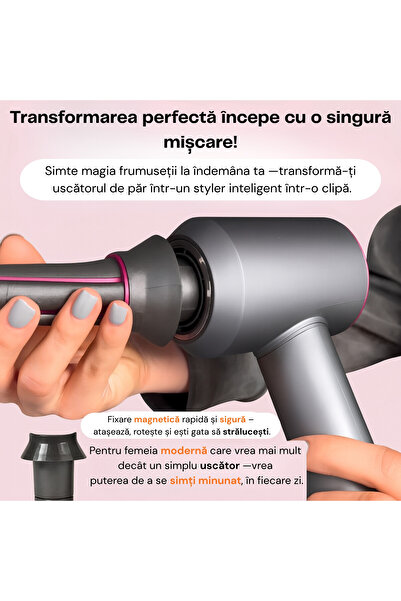 OEM Professional hair dryer 7 in 1, 1600W, 3 speeds, 4 heat settings, magnetic nozzles