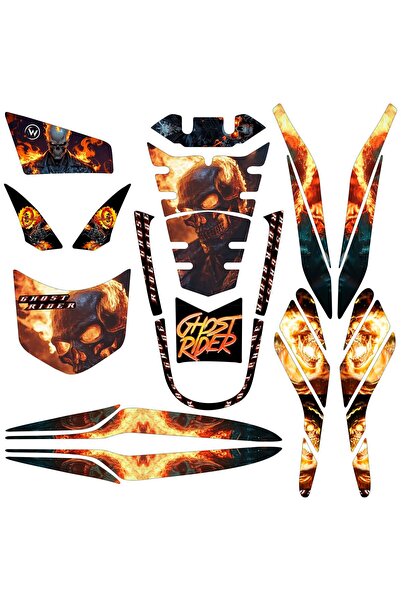Honda Pcx 2021-2024 Model Tank Pad Ghost Rider