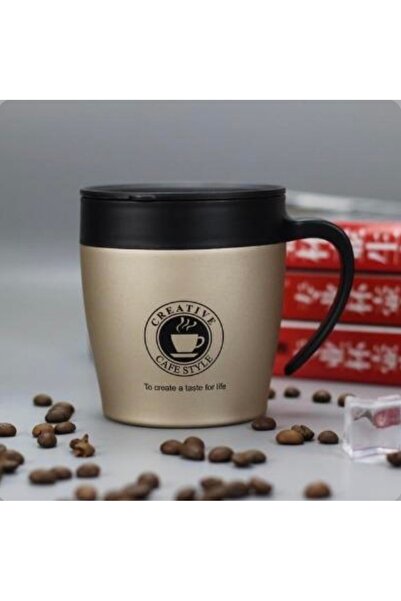 LUXURY Stainless steel coffee mug with handle / 304 stainless steel insulated mug (rust resistant)