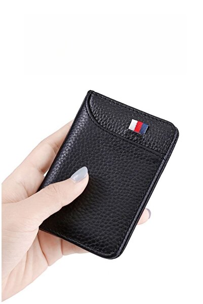 Generic Men Small Wallet Mini Purse Bifold Slim Card Case Holder Zipper Coin Pocket-Black