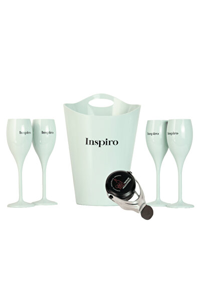 Chateau Vartely Set Inspiro Green: Găleată pentru gheață, pahare și dop