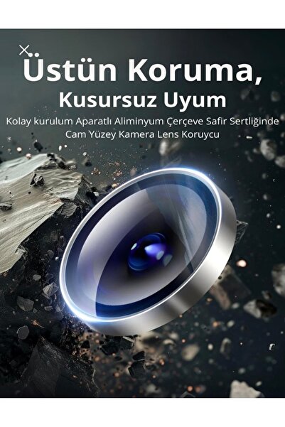 HYPERSOFT iPhone 16 Pro Max/16 Pro Compatible Sapphire Camera Lens Protector with Easy Installation Tool