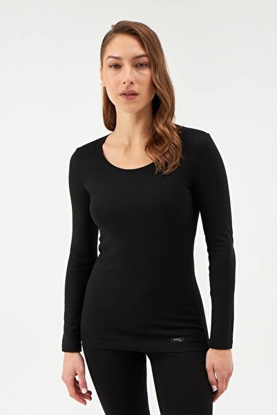 Dagi Women's Thermal Single Top, Wide Neckline, Long Sleeve, Thermal Underwear, 47% Polyester, 47% Viscose, 6% Lycra