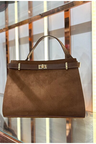 Larolina Taba Süet Kadın Kol El ve Omuz Çantası