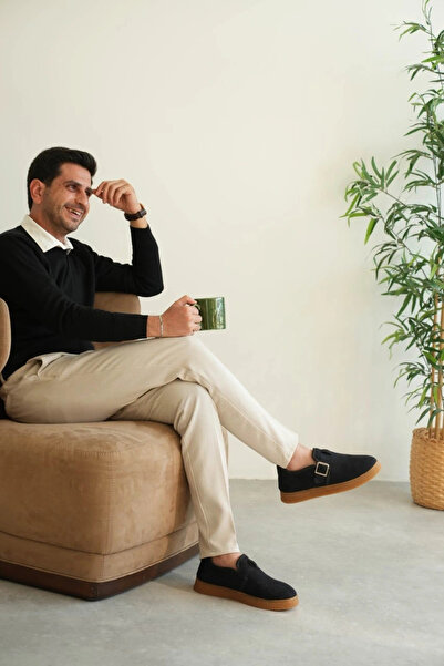 Butik Kb-kx1 kuback navy blue brown sole fur daily men's shoes