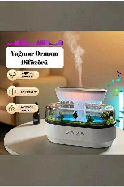 Blackbird Game Center Leerfei 286 Yağmur Damlası Aroma Difüzör, 6 Renk Işıklı...
