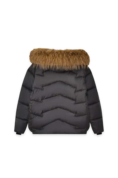 SETTY KOOP Women’s Plus Size Flattering Slim-Fit Look Puffer Jacket with Faux Fur Hood, 3XL–7XL