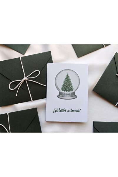 Unbranded/Generic Set of 6 Christmas Cards with Envelope and String – Happy Holidays Template
