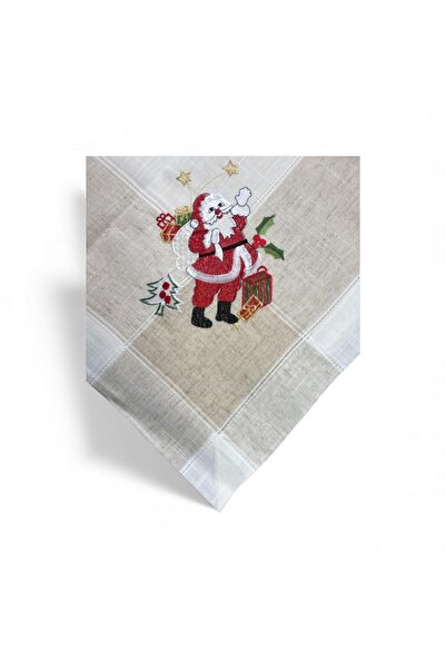 OEM Christmas tablecloth with Printed, 150x220 cm, cream