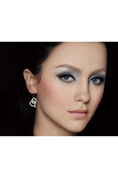 SSMEDIA Jewelry set: earrings and necklace, 925 silver plated, heart shaped + box or bag