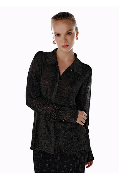 Knitss Leopar Desenli Triko Gömlek