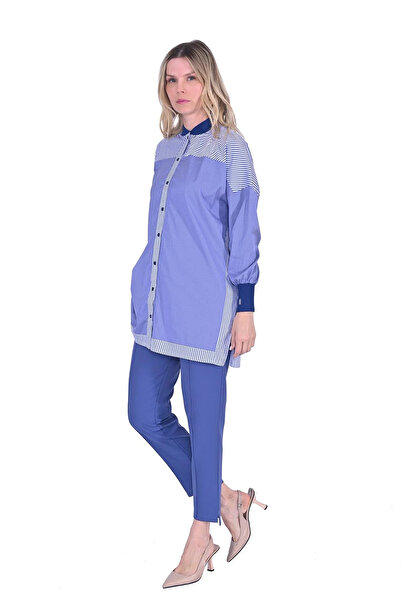 Invee Checkered Shirt Dark Blue 6652