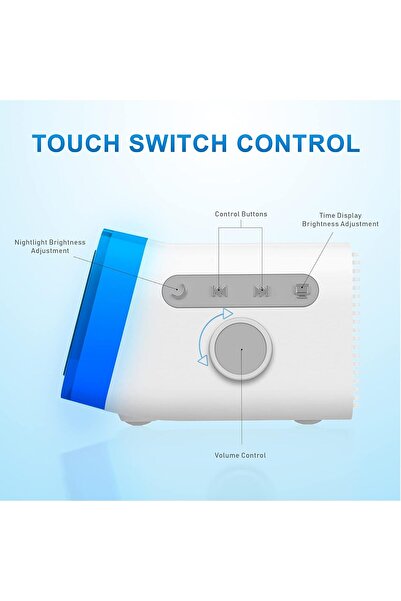 Generic 3 in 1 Digital Alarm Clock 15W Wireless Charger Bluetooth Speaker RGB Night Light Bedside White