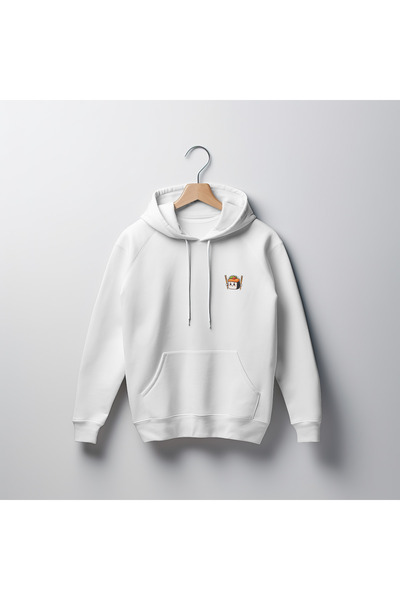 Dad&Children سويت شيرت سوشي تشوبستيك مطبوع للجنسين مقاس قياسي بغطاء رأس مبطن ...