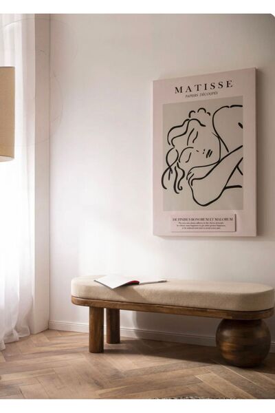 larissa design masif ahşap puf bench