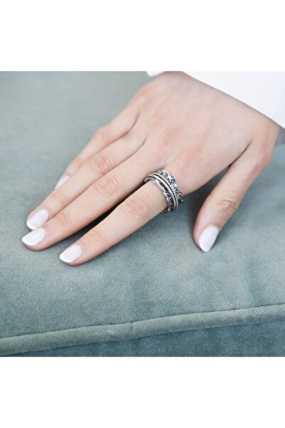 OSIRION Joy & Overflow - Sterling Silver Spinner Ring S925 (EU60)