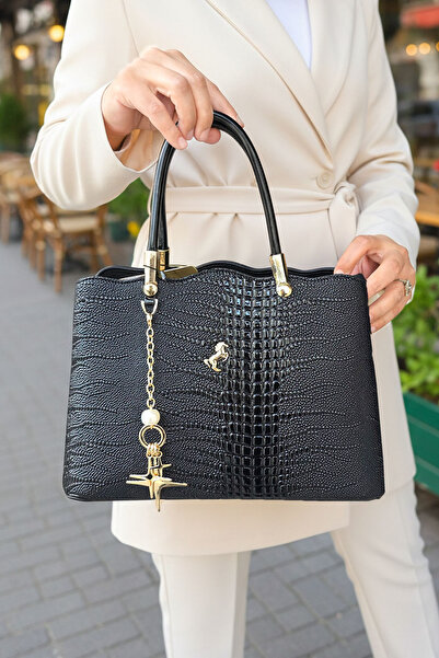 POLO CLUB Women's Black 2-Compartment Long Strap Hand & Shoulder Bag (29X20 cm)