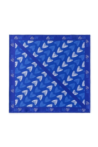 All We Need Is Pets Blue Moths Silk Bandana for Cats Dogs and Pet Lovers