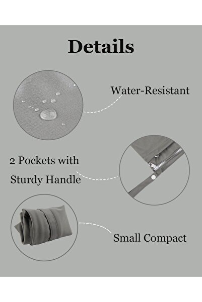 Generic Waterproof Reusable Cloth Diaper Wet/Dry Bag with Two Zipper Pockets - Navy