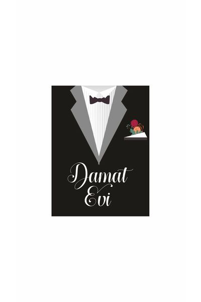 Gokco Damat Evi Kapı Süsü Smokin Damatlık Tema