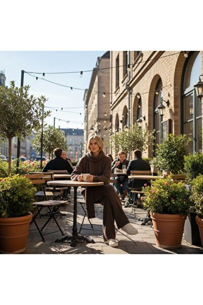 DLC Tekstil Scarf and Bottom-Top Knitwear Set