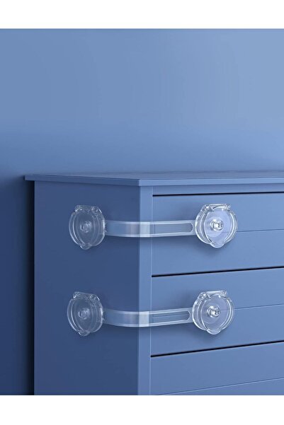 Yuroochii Child Safety Cabinet Locks (Pack of 15) — Transparent Multi-Purpose Adhesive ABS Locks