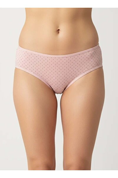 CANMODA 3-Piece Bikini Women's Panties - (Polka Dot/Enjoy/Polka Dot) 95% Cotton 5% Elastane