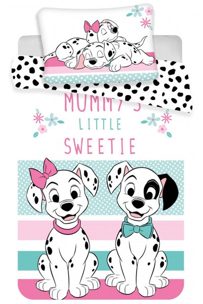 101 Dalmatians Disney 101 Dalmațieni set de lenjerie pentru copii 100×135cm, ...