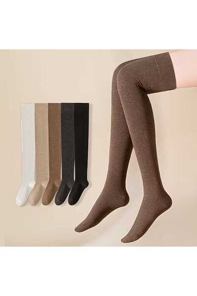 erceys Women's 5-pair pack of stylish, high-quality cotton over-the-knee socks