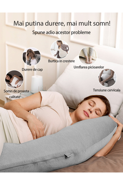 Momcozy Maternity pillow Jersey Fabric Light Grey