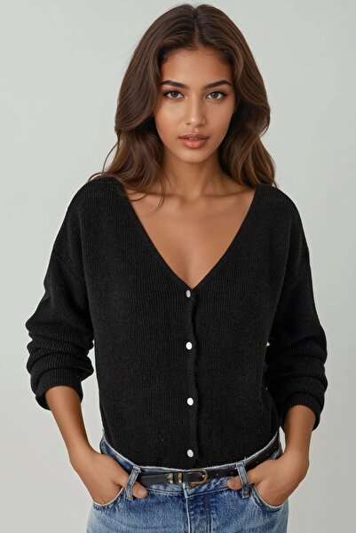 Hiccup Ultra Soft V-Neck Buttoned Dual-Use Knitwear Cardigan