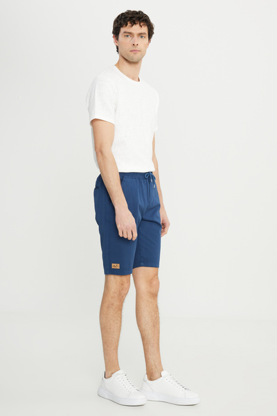 AC&Co / Altınyıldız Classics Men's Indigo S Slim Fit Slim Fit Cotton Side Pocket Shorts
