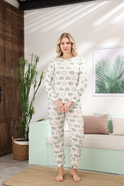 Hepyek Long Sleeve Cotton Interlock Fabric Pajama Set