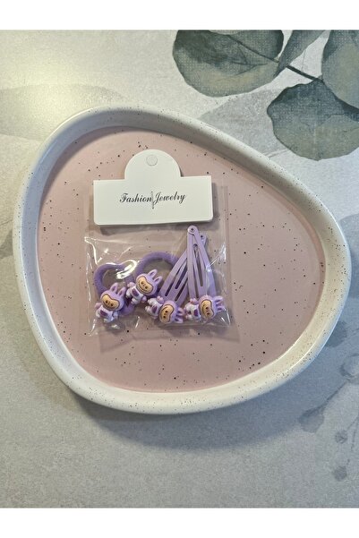 Bi Toka Kids Store Labubu Figürlü Düz Lastik, Mineli Yıldız Çıt Çıt Karışık R...