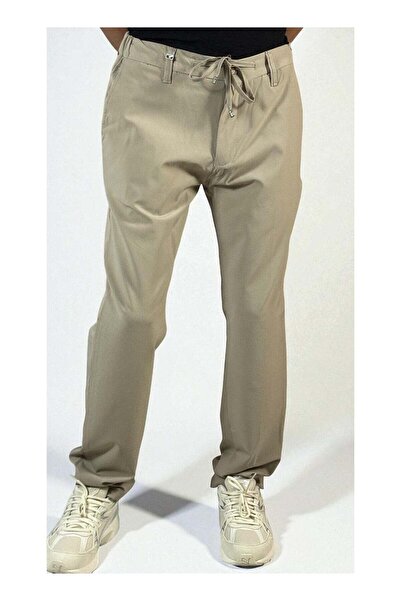 OneDay Men's Mid-Rise Elastic Waist Pants — Slim Comfortable Fit for Daily Use